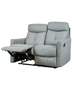 Divano "mia" 2 posti con recliner manuale grigio antracite, 127x90x101 cm