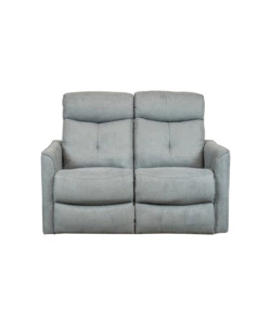 Divano "mia" 2 posti con recliner manuale grigio antracite, 127x90x101 cm