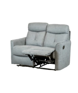 Divano "mia" 2 posti con recliner manuale grigio antracite, 127x90x101 cm