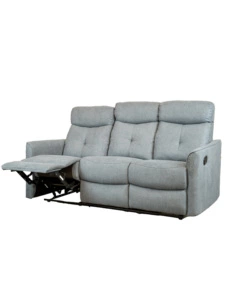 Divano "mia" 3 posti con recliner manuale grigio antracite, 179x90x101 cm