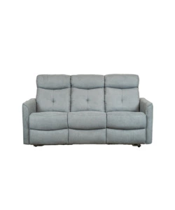 Divano "mia" 3 posti con recliner manuale grigio antracite, 179x90x101 cm