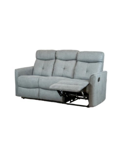 Divano "mia" 3 posti con recliner manuale grigio antracite, 179x90x101 cm