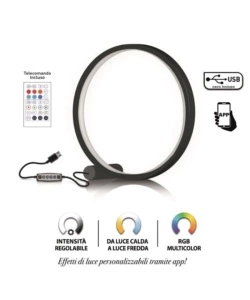 Lampada da tavolo led 'circle',  42 cm