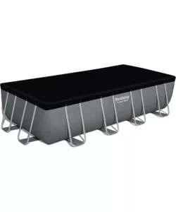 Piscina fuori terra rettangolare bestway "power steel frame" 549x274x122 cm con di pompa, scaletta, copertura e chemconnect - cod. 56466-new