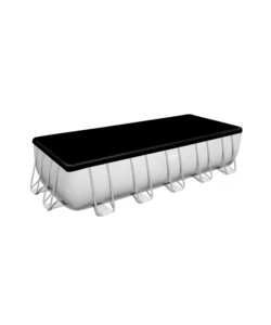 Piscina fuori terra rettangolare "power steel frame" 640x274x132 cm con di pompa, scaletta, cover e chemconnect - cod. 5612b