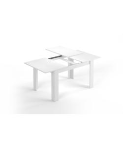 Tavolo da pranzo moderno, Made in Italy, Consolle allungabile fino a 12  posti, con portallunghe, cm 51/300x90h77 Bianco lucido - BricoBravo