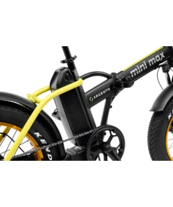 Bici elettrica pieghevole e-bike minimax yellow con batteria 36 v - argento