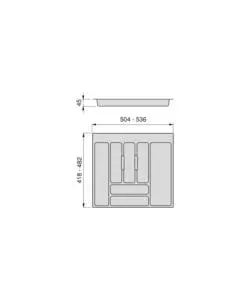 Portaposate per cassetti da cucina, modulo 60 cm