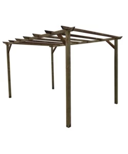 Pergola da esterno libera in legno di pino 300x400x250 cm