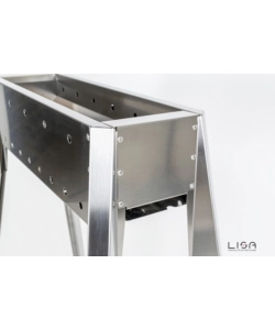 Cuocispiedini miami 500 in acciaio inox, 60x36x83 cm - lisa