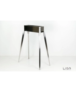 Cuocispiedini miami 500 in acciaio inox, 60x36x83 cm - lisa