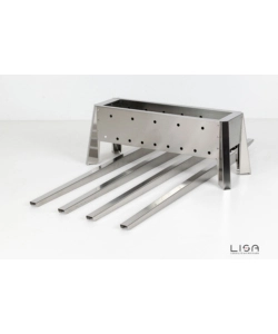 Cuocispiedini miami 500 in acciaio inox, 60x36x83 cm - lisa