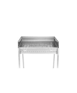 Barbecue a carbone stromboli in acciaio inox, 60,5x59,5x91 cm - lisa