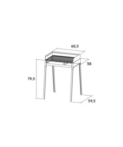 Barbecue a carbone stromboli in acciaio inox, 60,5x59,5x91 cm - lisa