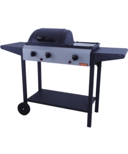 Barbecue a gas america con 2 fuochi e una piastra, 134x48x96 cm - sandrigarden