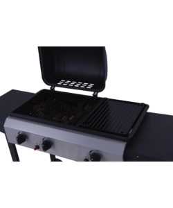 Barbecue a gas america con 2 fuochi e una piastra, 134x48x96 cm - sandrigarden