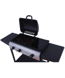 Barbecue a gas america con 2 fuochi e una piastra, 134x48x96 cm - sandrigarden