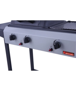 Barbecue a gas america con 2 fuochi e una piastra, 134x48x96 cm - sandrigarden