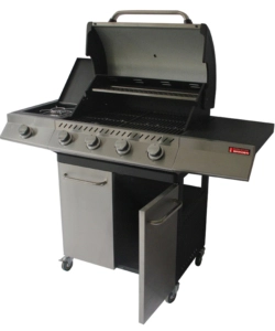 Barbecue a gas brasile 4 fuochi e fornello laterale, 130x54x110 cm - sandrigarden