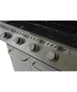 Barbecue a gas brasile 4 fuochi e fornello laterale, 130x54x110 cm - sandrigarden