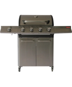 Barbecue a gas brasile 4 fuochi e fornello laterale, 130x54x110 cm - sandrigarden