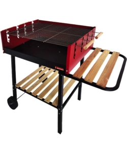 Barbecue a carbonella sg 73-53 con ruote, 115x56x92 cm - sandrigarden