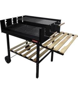 Barbecue a carbonella vigor circe con ruote, 123x59x86 cm - sandrigarden