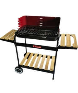 Barbecue a carbonella vigor calipso con ruote, 103x37x89 cm - sandrigarden