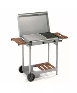 Barbecue a gas 4068 doppio stainless gpl e/o metano, 114x47x86 cm - ompagrill