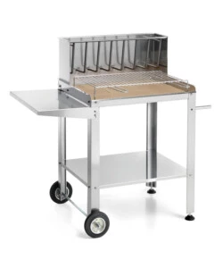 Barbecue a legna/carbone best steel 56659/x in acciaio inox, 110x60x109 cm - ompagrill