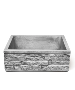 Lavello da giardino 'meseta xl' grigio, 70x35x16 cm - kam