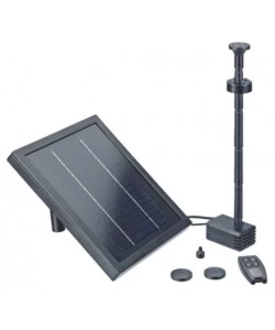 Set giochi d'acqua ad energia solare per laghetto da giardino pondosolar 250 control - pontec