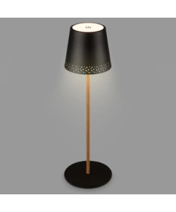 Lampada da tavolo ricaricabile nero, 280 lumen