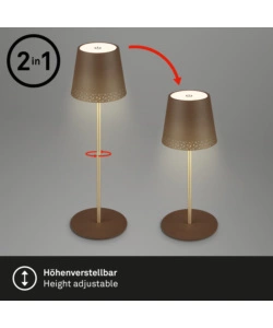 Lampada da tavolo ricaricabile oro, 280 lumen