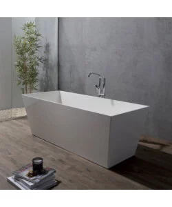 Vasca da bagno "como" bianco lucido, 157x71x56 cm