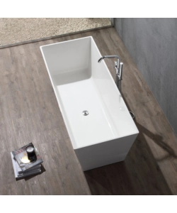 Vasca da bagno "como" bianco lucido, 157x71x56 cm