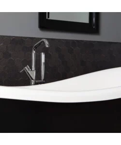 Vasca da bagno "carezza" nera, 167x75,2x64,3 cm