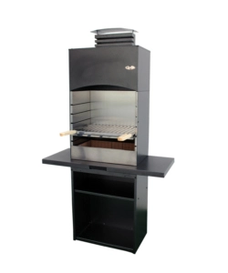 Barbecue a legna e carbone "tolosa" con cappa, 110x47,5x190,1 cm