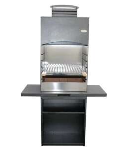 Barbecue a legna e carbone 'tolosa' con cappa, 110x47,5x190,1 cm