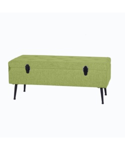 PANCHINA CONTENITORE BELLAHOME 'LISA' IN TESSUTO VERDE, 102X44X40 CM