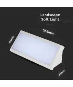 Lampada led da esterno a muro angolare bianco, 12 w 3000 k