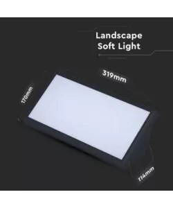 Lampada led da esterno a muro angolare nero, 20 w 3000 k