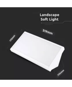 Lampada led da esterno a muro angolare bianco, 20 w 4200 k