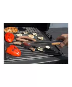 Set 3 utensili con manico in legno per barbecue - campingaz