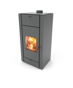 STUFA A LEGNA VENTILATA CANADIAN STOVE 'REGINA' NERO 10,9 KW