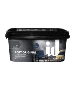 Vernice pittura decorativa loft original effetto cemento, colore nero - 2 lt