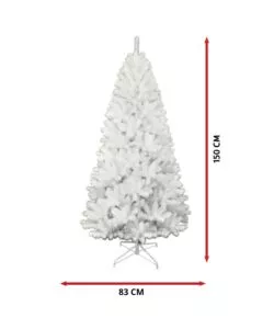 Albero di natale "neve" con 412 rami ad aggancio, 150 cm