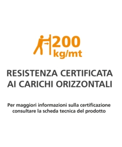 Parapetto modulare certificato in acciaio inox aisi 304 con fissaggio a pavimento, 150 cm - kit intermedio a2.