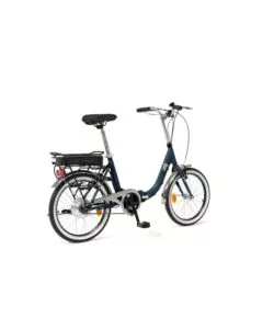 Bici elettrica e-bike city fold green nera con pedalata assistita,  autonomia 20 km  e pieghevole