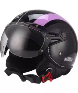 Casco moto sparco 'sp501' nero/viola, tg m